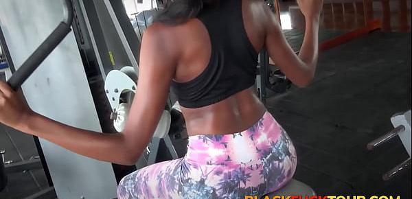  Post-workout Cum Treat for Black Gym Babe